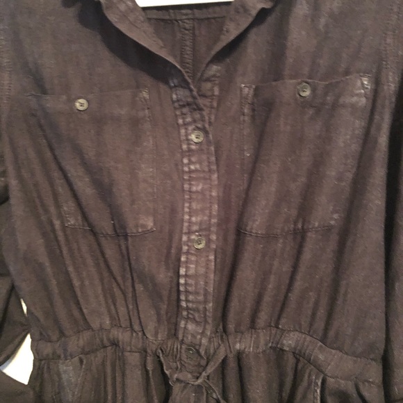 Calvin Klein Denim Button-Down Shirt Dress - Picture 2 of 7